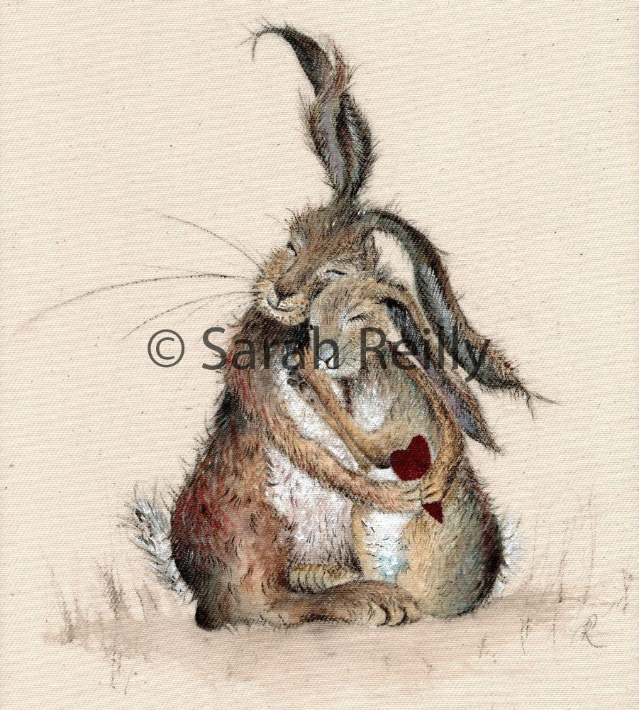 Hares my Heart by Sarah Reilly, Suffolk Artist, Love Country by Sarah Reilly
