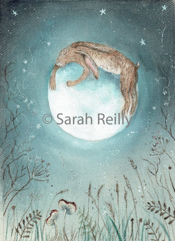 Hugging the Moon by Sarah Reilly, Suffolk Artist, Love Country by Sarah Reilly