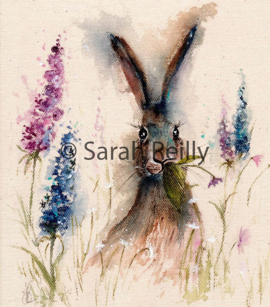 Munching in the Flower Garden by Sarah Reilly, Suffolk Artist, Love Country by Sarah Reilly