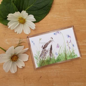 Blissful Badger Magnet