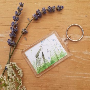 Blissful Badger Keyring