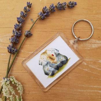 Elephant Hugs Keyring
