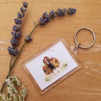 Girls of a Feather Keyring