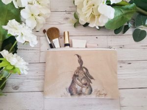 Hares my Heart Cosmetic Case by Sarah Reilly
