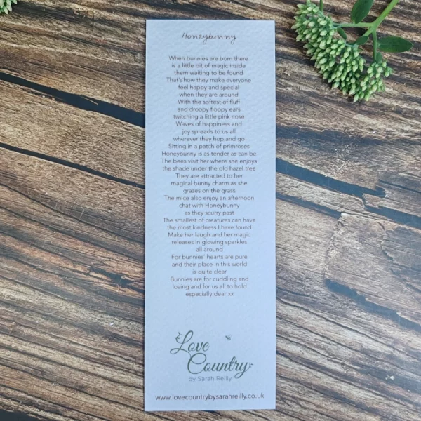 Honey Bunny Bookmark - Image 2
