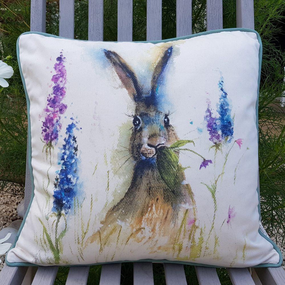 Munching in the Flower Garden Cushion Cover