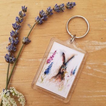 Munching in the Flower Garden Keyring