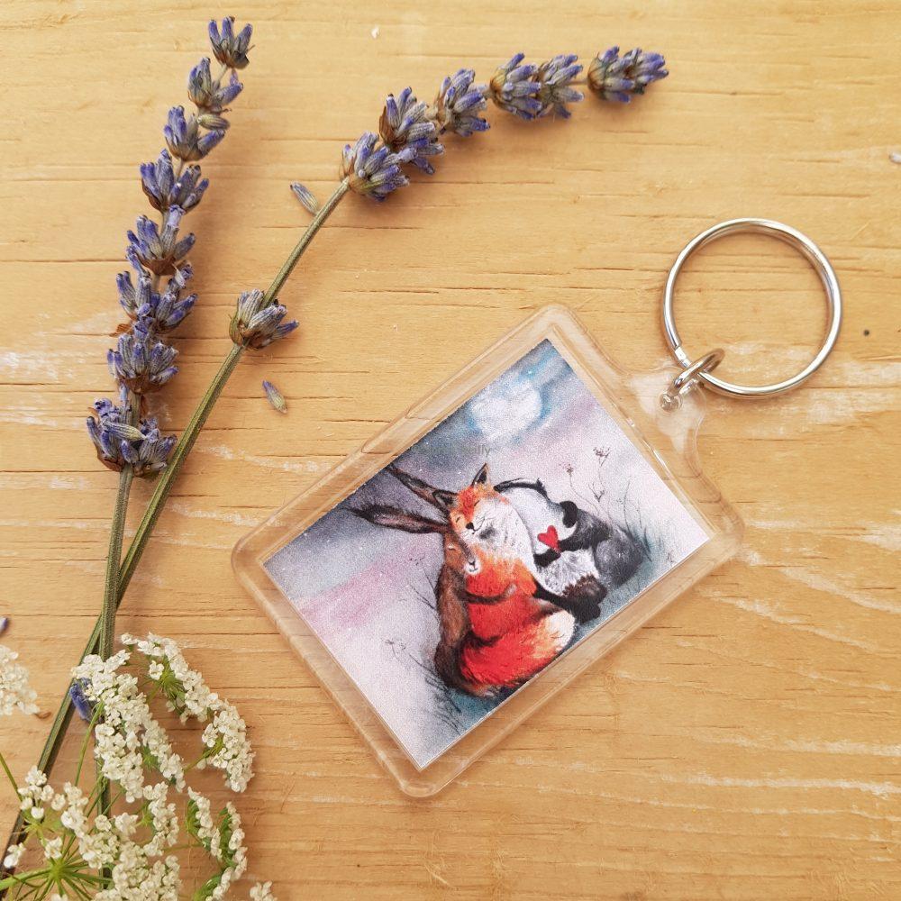 Peace and Huggles Keyring