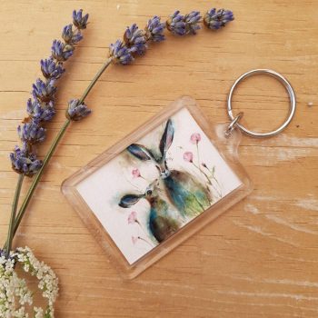 Pink Poppy Love Keyring