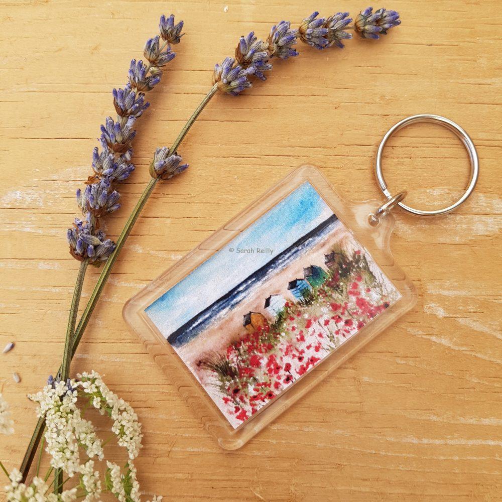 Seaside Poppies Keyring