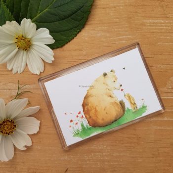 The Bear and The Hare in Spring Magnet