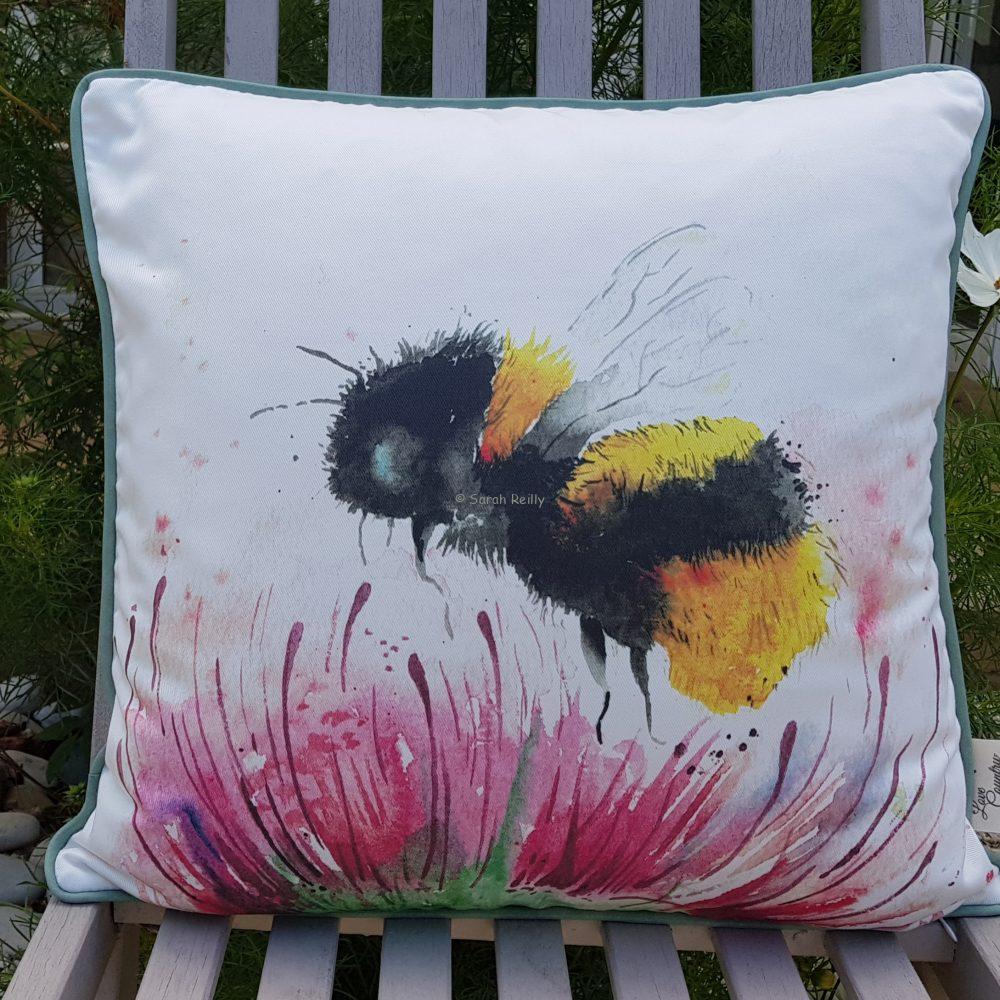 Thistle & Bee Cushion Cover