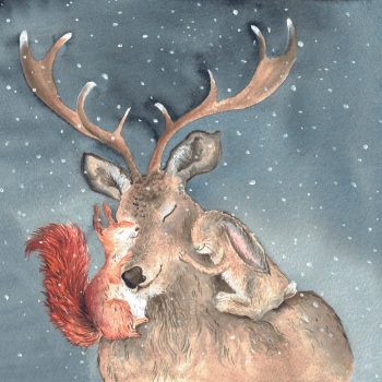 Christmas Cuddles Greeting Card