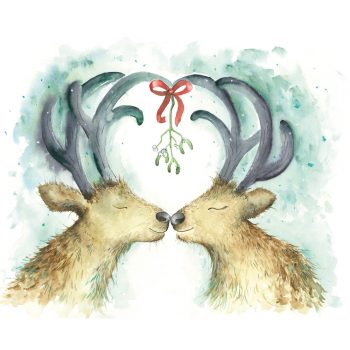 Reindeer Kisses Greeting Card