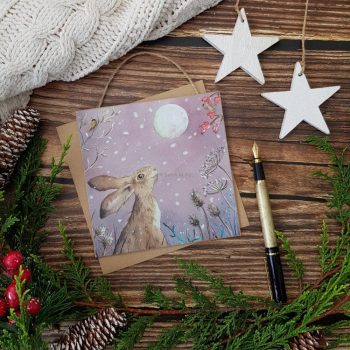 Berries & Snowflakes Wooden Forever Card