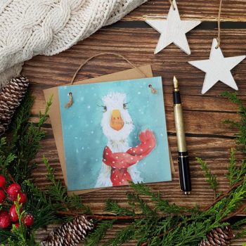 The Christmas Scarf Wooden Forever Card