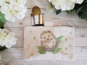 Mr Prickles Hedgehog Cosmetic Case by Sarah Reilly