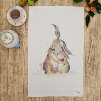 Hares my Heart Tea Towel