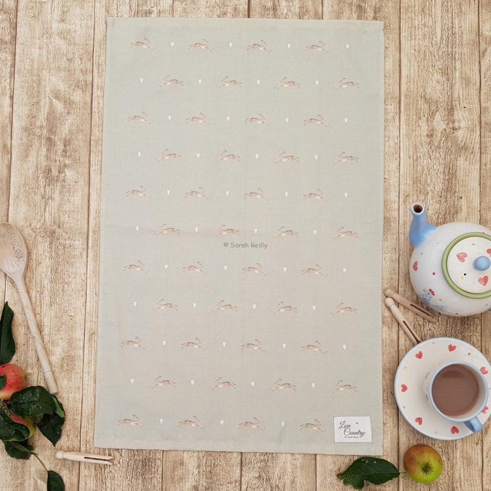 Hazel Hare Tea Towel
