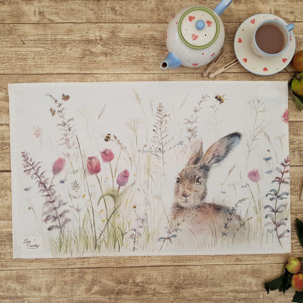 Spring is Hare Tea Towel