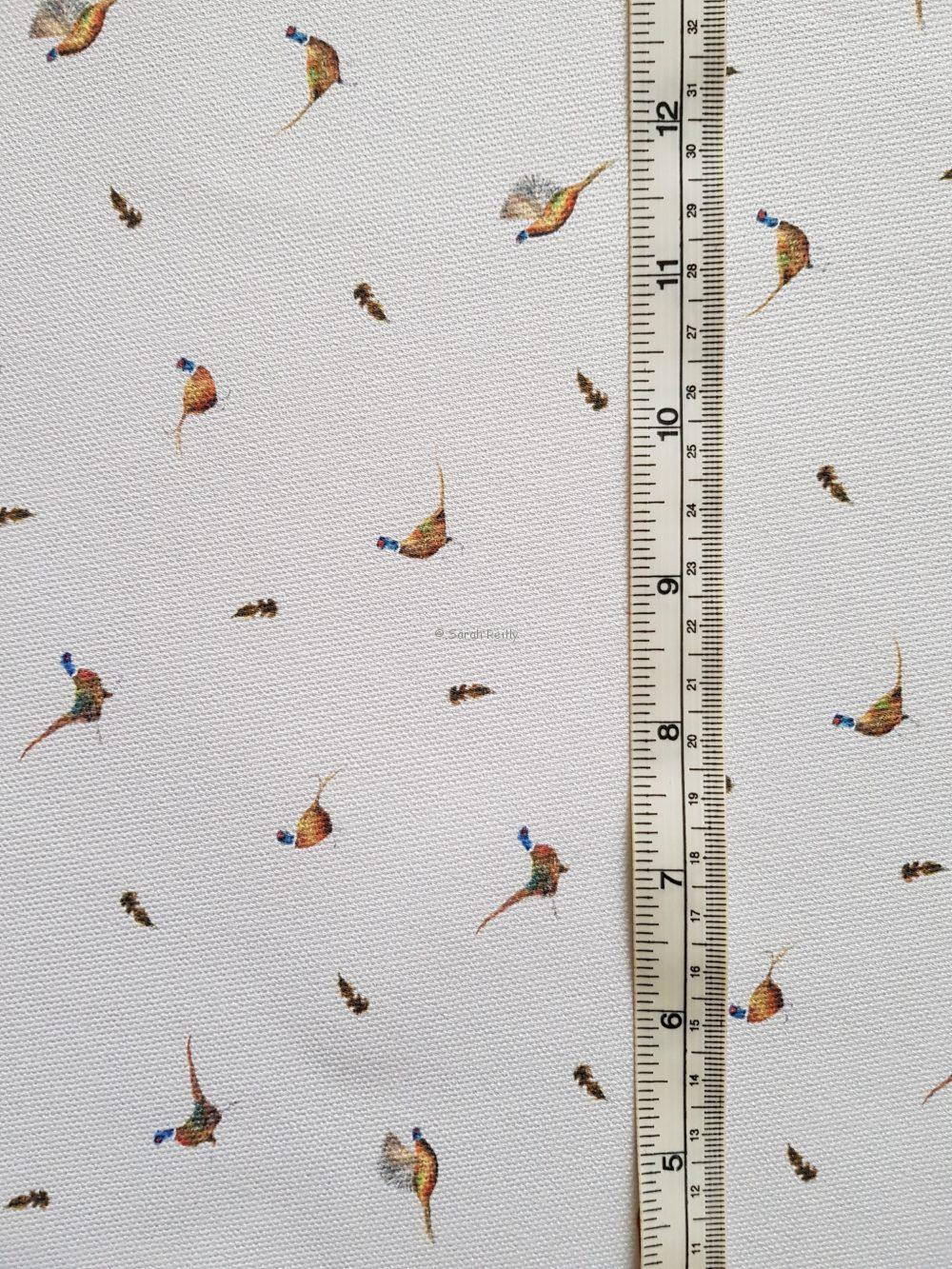 Pheasant and Feathers Fabric - Image 2