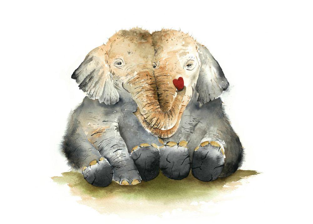 Elephant Hugs Bookmark