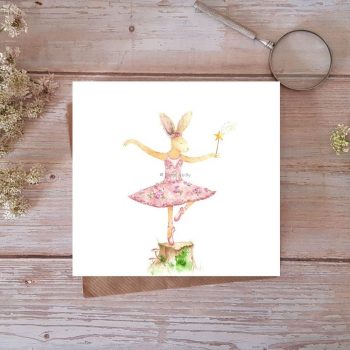 Bunny Ballerina Greeting Card