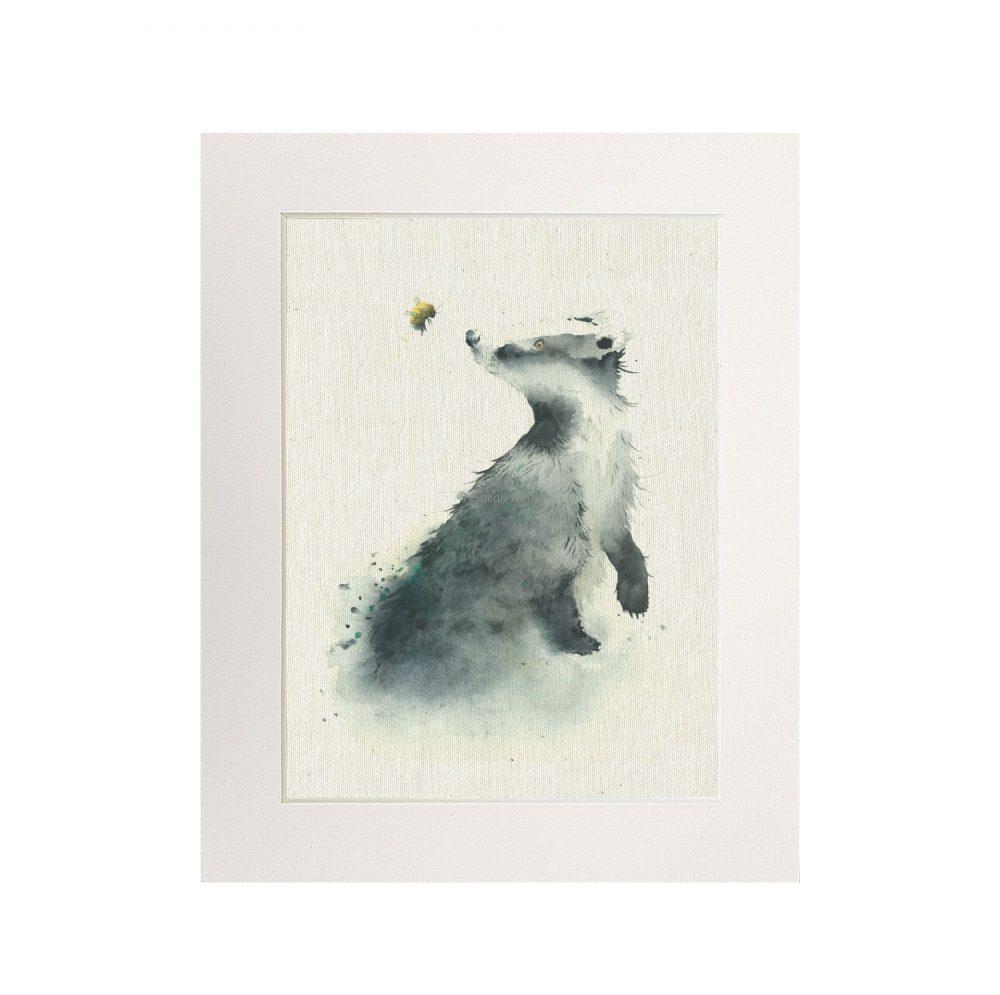 Badger and Bee Print (Portrait)