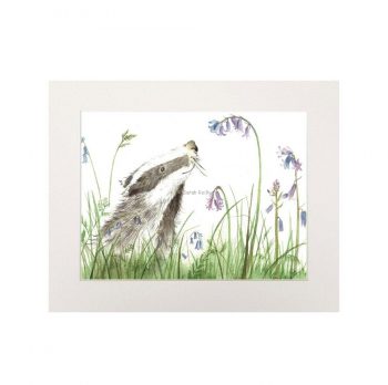 Blissful Badger Print (Landscape)