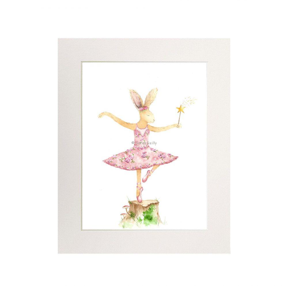 Bunny Ballerina Print (Portrait)