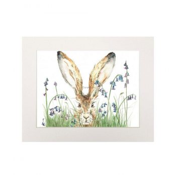 Curious Hare Print (Landscape)