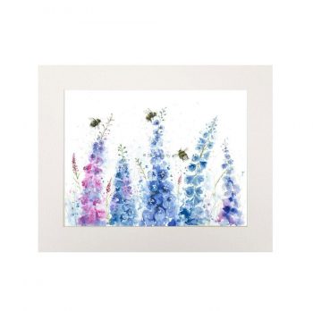 Dangling in the Delphiniums Print (Landscape)