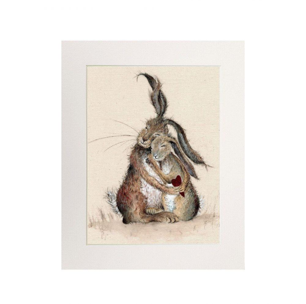 Hares my Heart Print (Portrait)