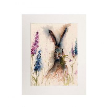 Munching in the Flower Garden Print (Portrait)
