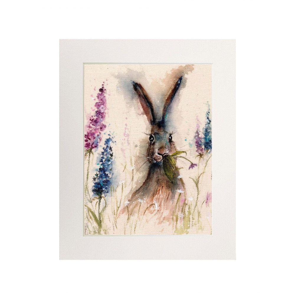 Munching in the Flower Garden Print (Portrait)