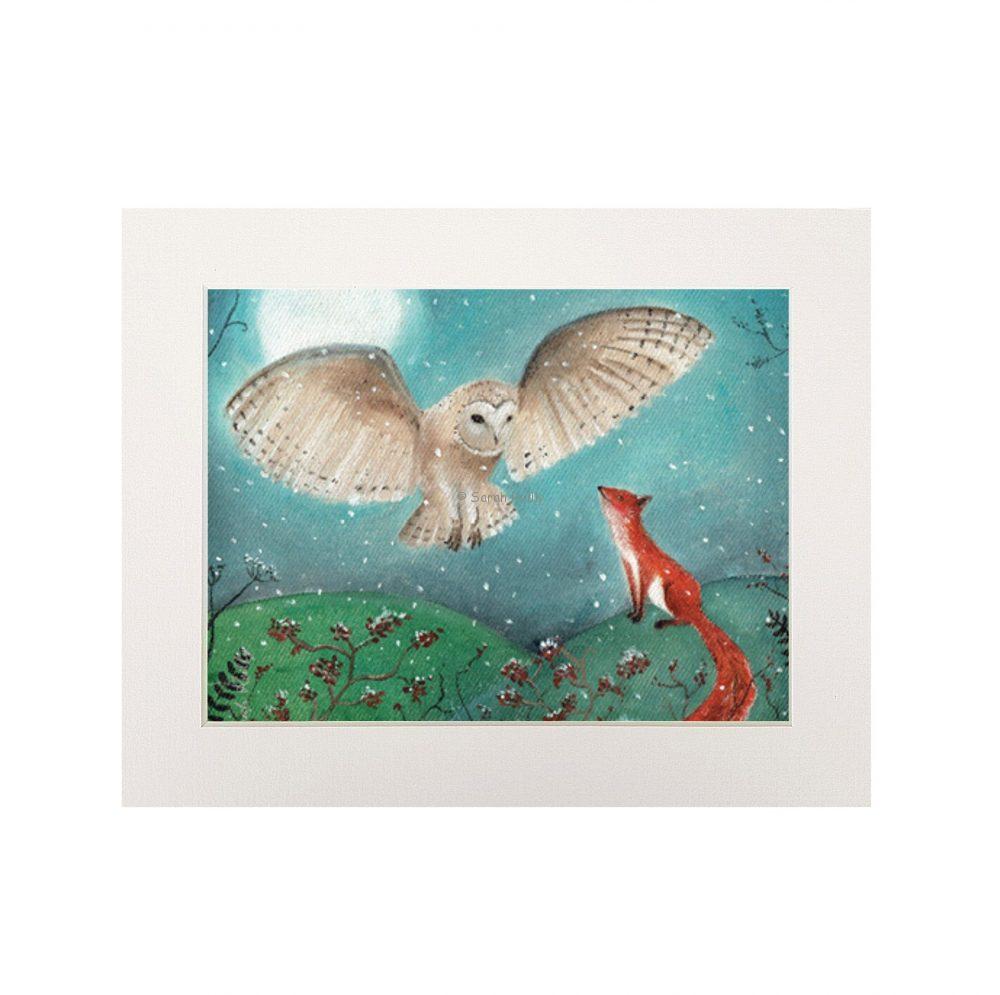The Owl and the Fox Print (Landscape)