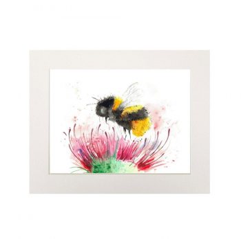 Thistle & Bee Print (Landscape)