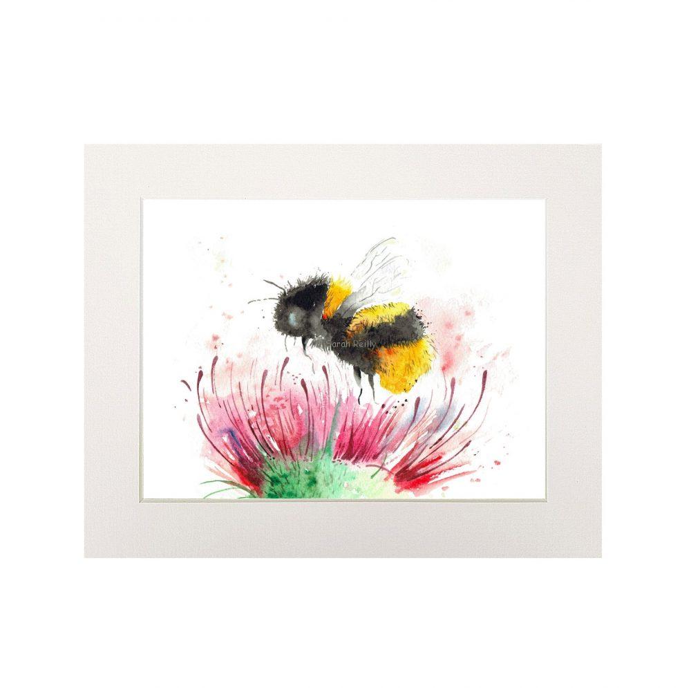 Thistle & Bee Print (Landscape)