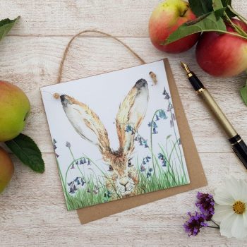 Curious Hare Wooden Forever Card