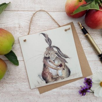Hares My Heart Wooden Forever Card