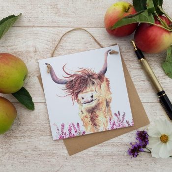 Highland Harriet Wooden Forever Card