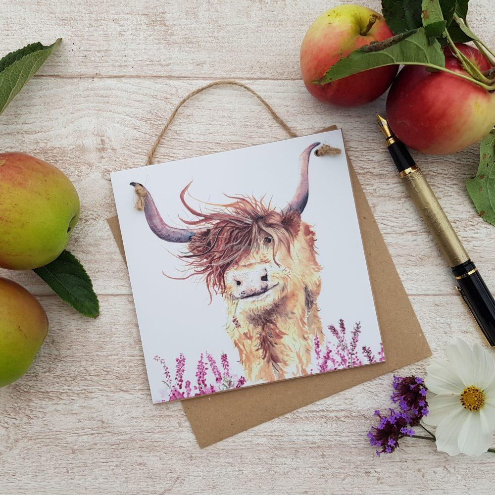 Highland Harriet Wooden Forever Card