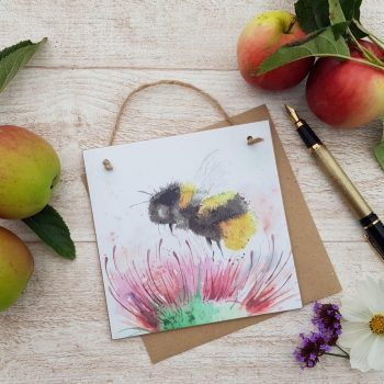 Thistle & Bee Wooden Forever Card