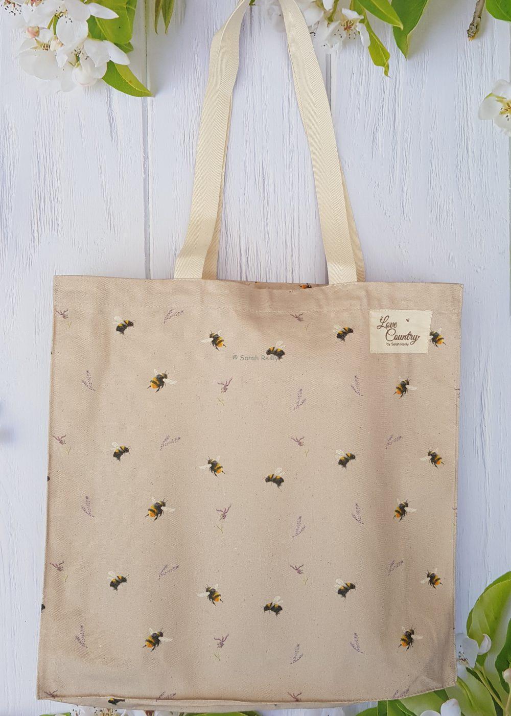 Lavender Bee Tote Bag