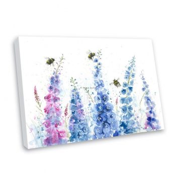 Dangling in the Delphiniums Canvas Print
