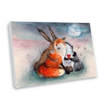 Peace & Huggles Canvas Print