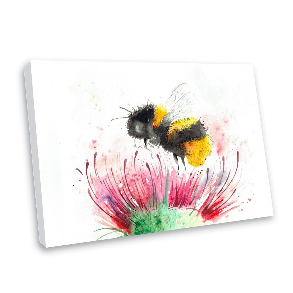 Thistle & Bee Canvas Print