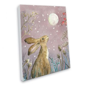 Berries & Snowflakes Canvas Print