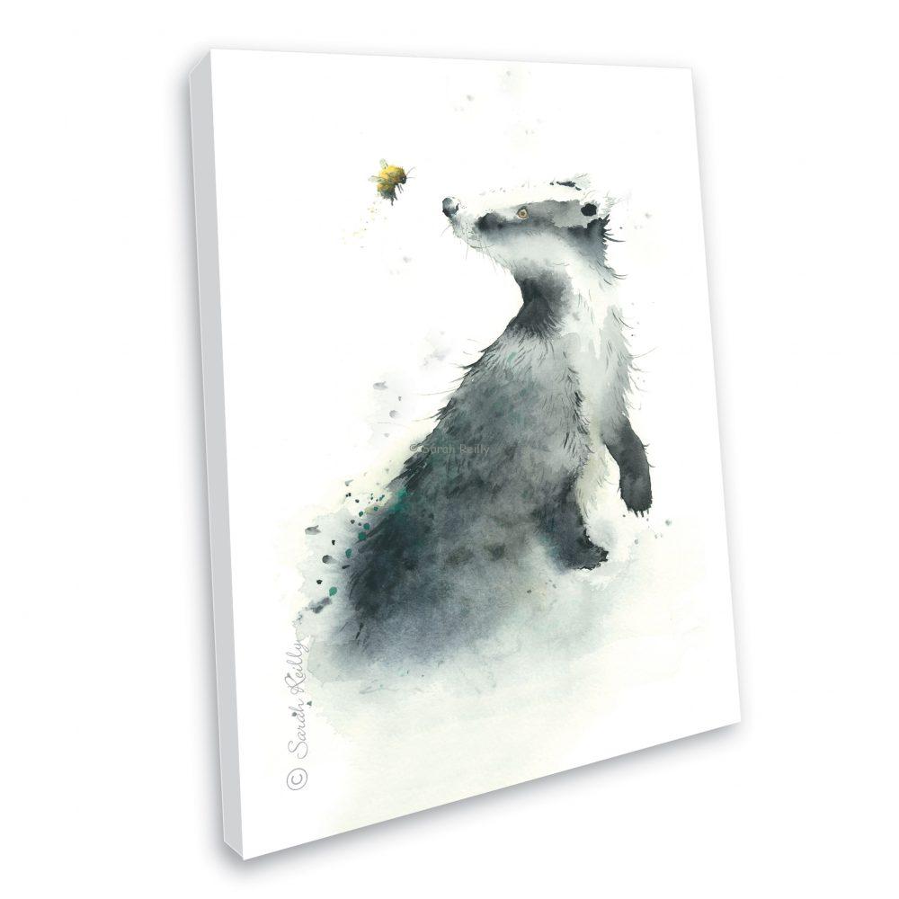 Badger and Bee Canvas Print