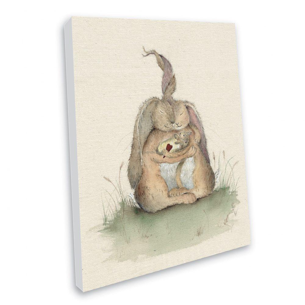 Hares my Family Canvas Print